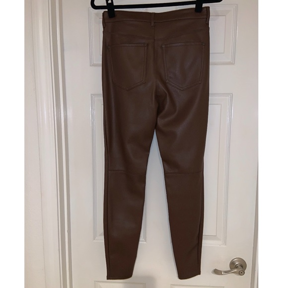 Free People Vegan Leather Long & Lean Pants in Brown - Picture 13 of 16